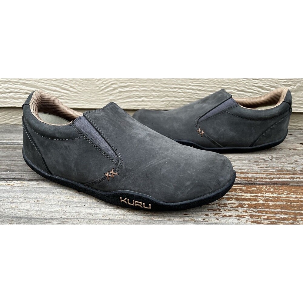Kuru Kivi Men's 10 Slip On Nubuck Leather Shoes Orthopedic Comfort Loafers -Gray